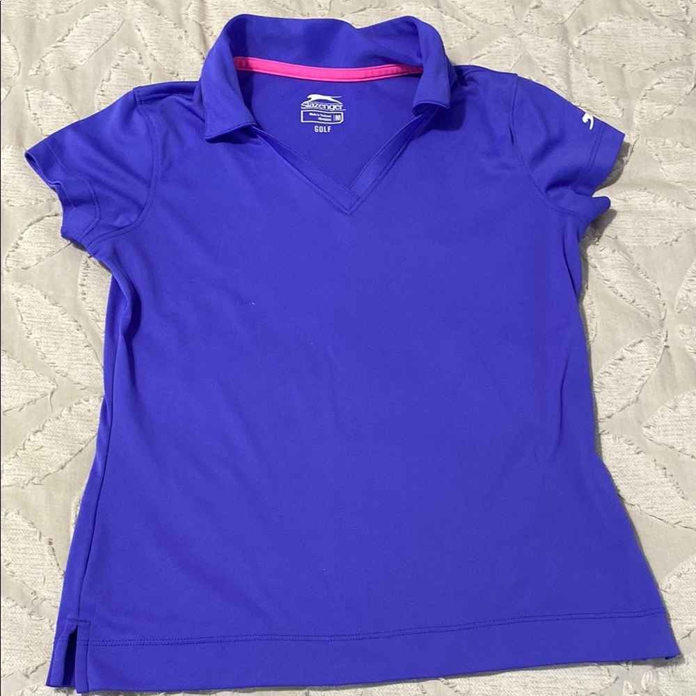 Girls slazenger Purple Golf Polo Shirt size medium